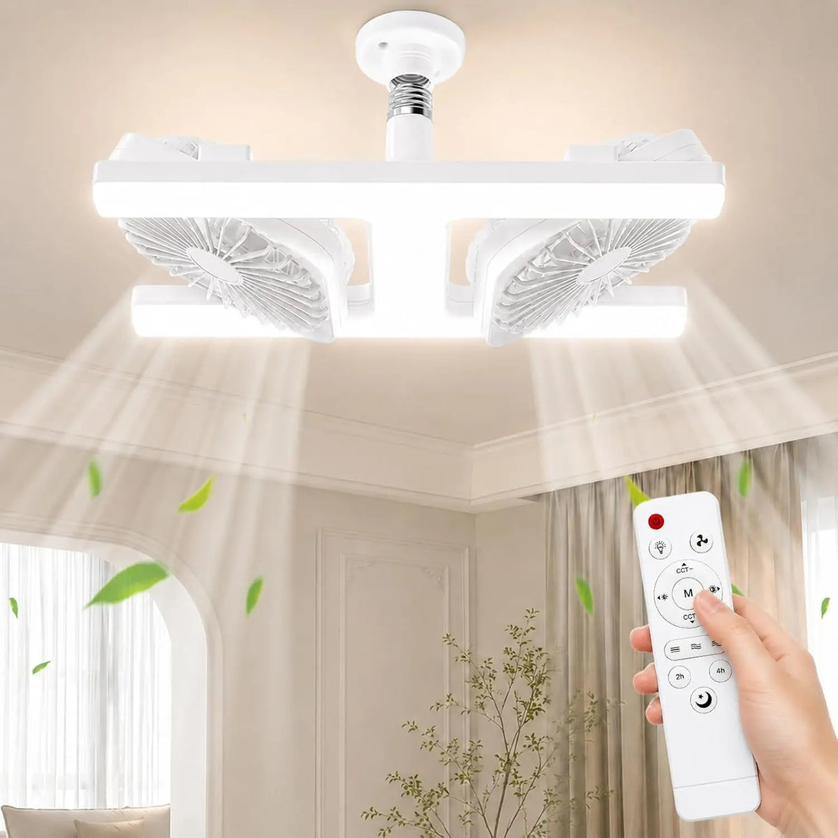 Deckenventilator Ventilator 3000-6500K mit Fernbedienung und Timer
