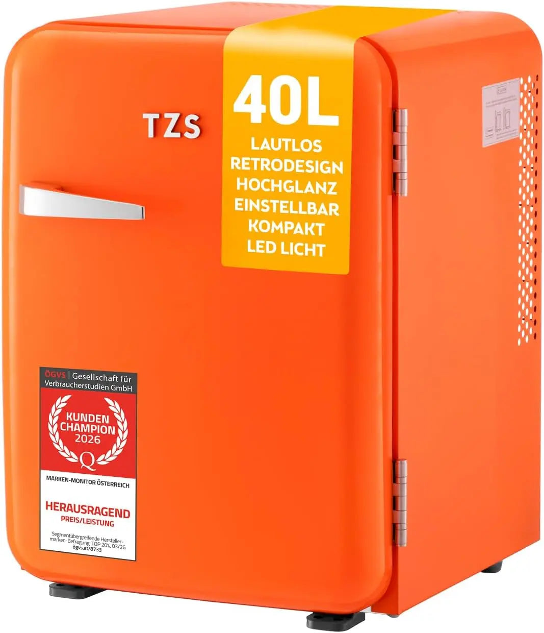 TZS Kühlschrank 40 l Orange