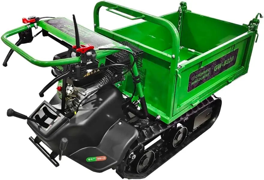 Mini Raupendumper Grünwelt GW-B320 Dumper Minidumper Motorschubkarre 320 kg 7 PS Mini Transporter