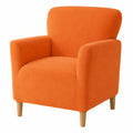 Highdi Eleganter Samt Sesselbezug, Dehnbare Sofahusse für Clubsessel mit Armlehnen in Orange