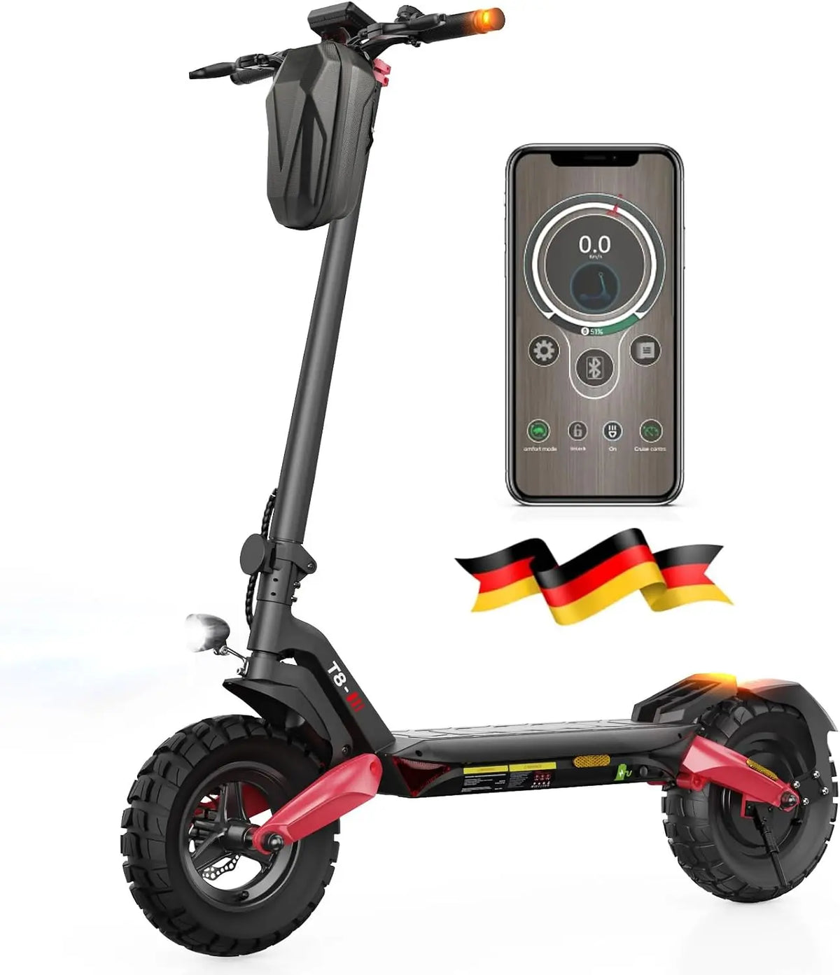 E E-Scooter 48 V 10 Zoll 15 Ah mit faltbar