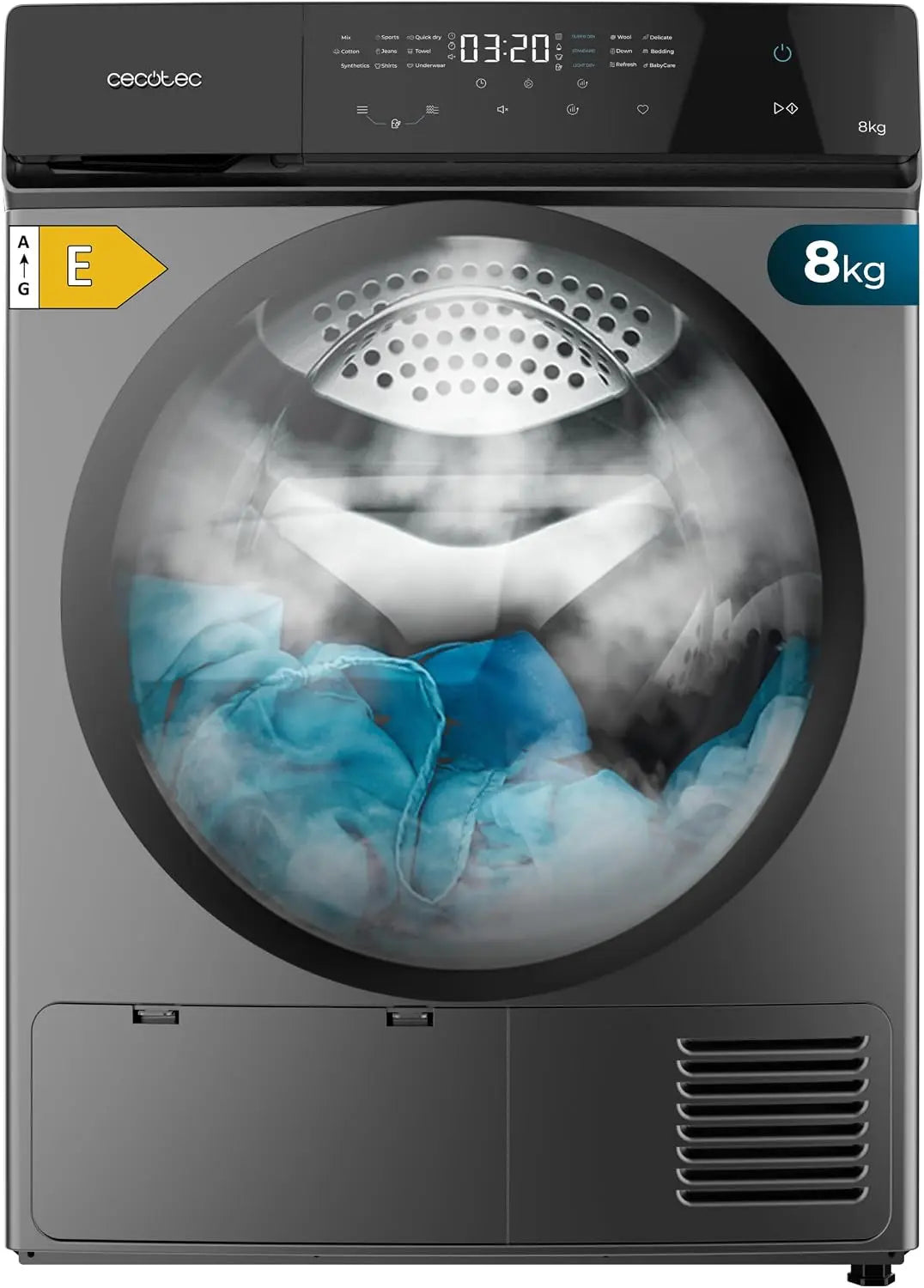 Cecotec Wäschetrockner 15 Programme Silber