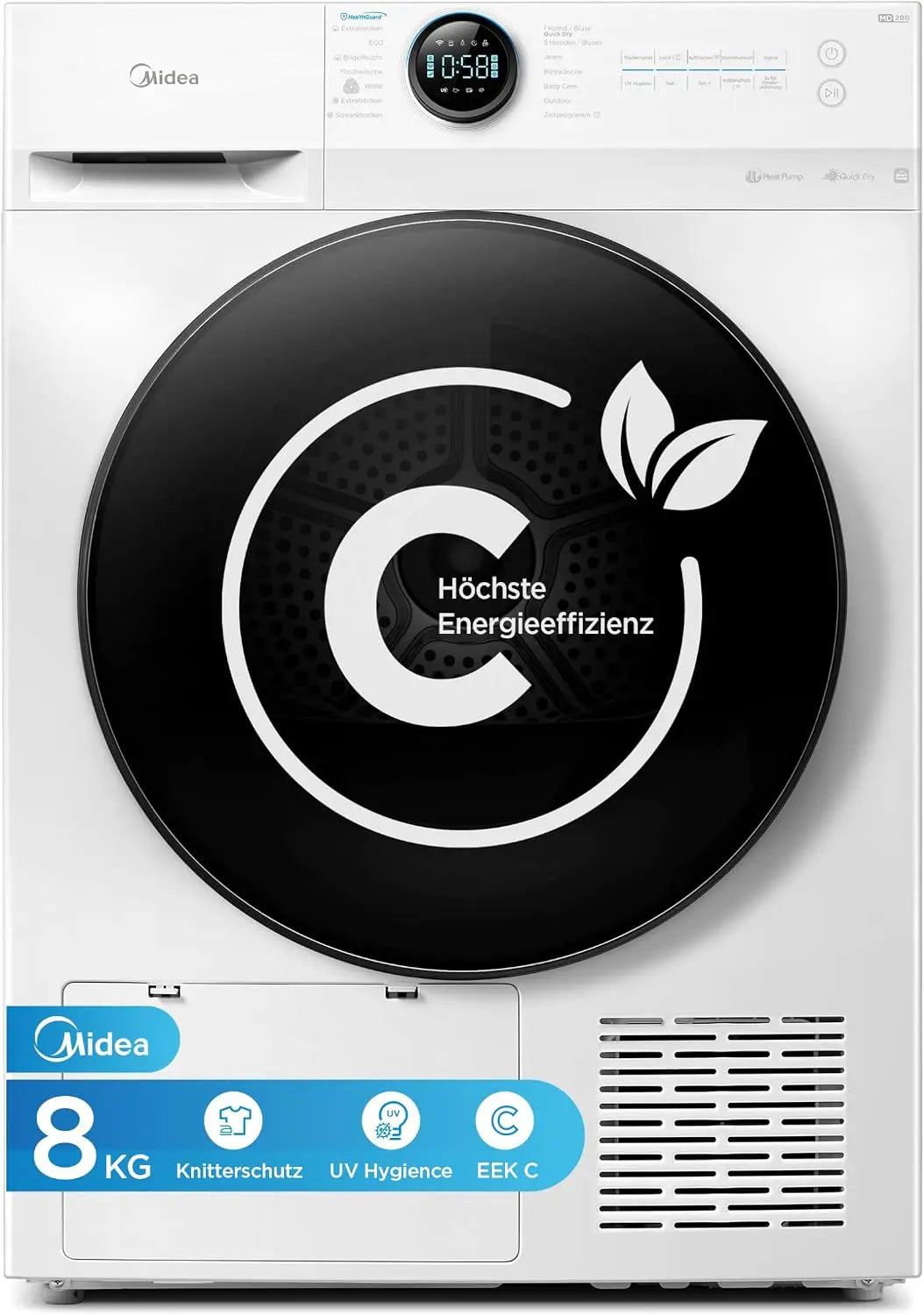 Midea Wäschetrockner MD20EH80WB