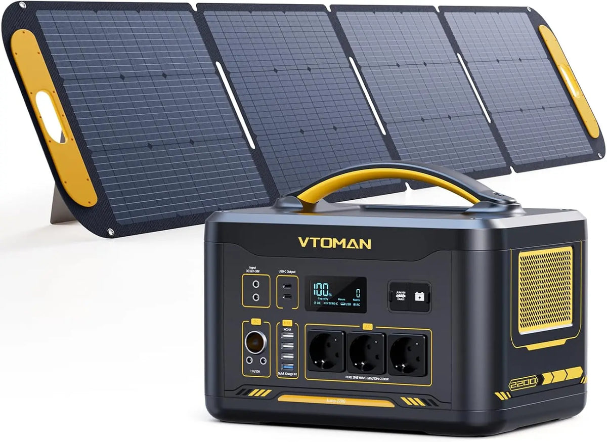VTOMAN Powerstation 200 W 2200 W mit Solarfunktion