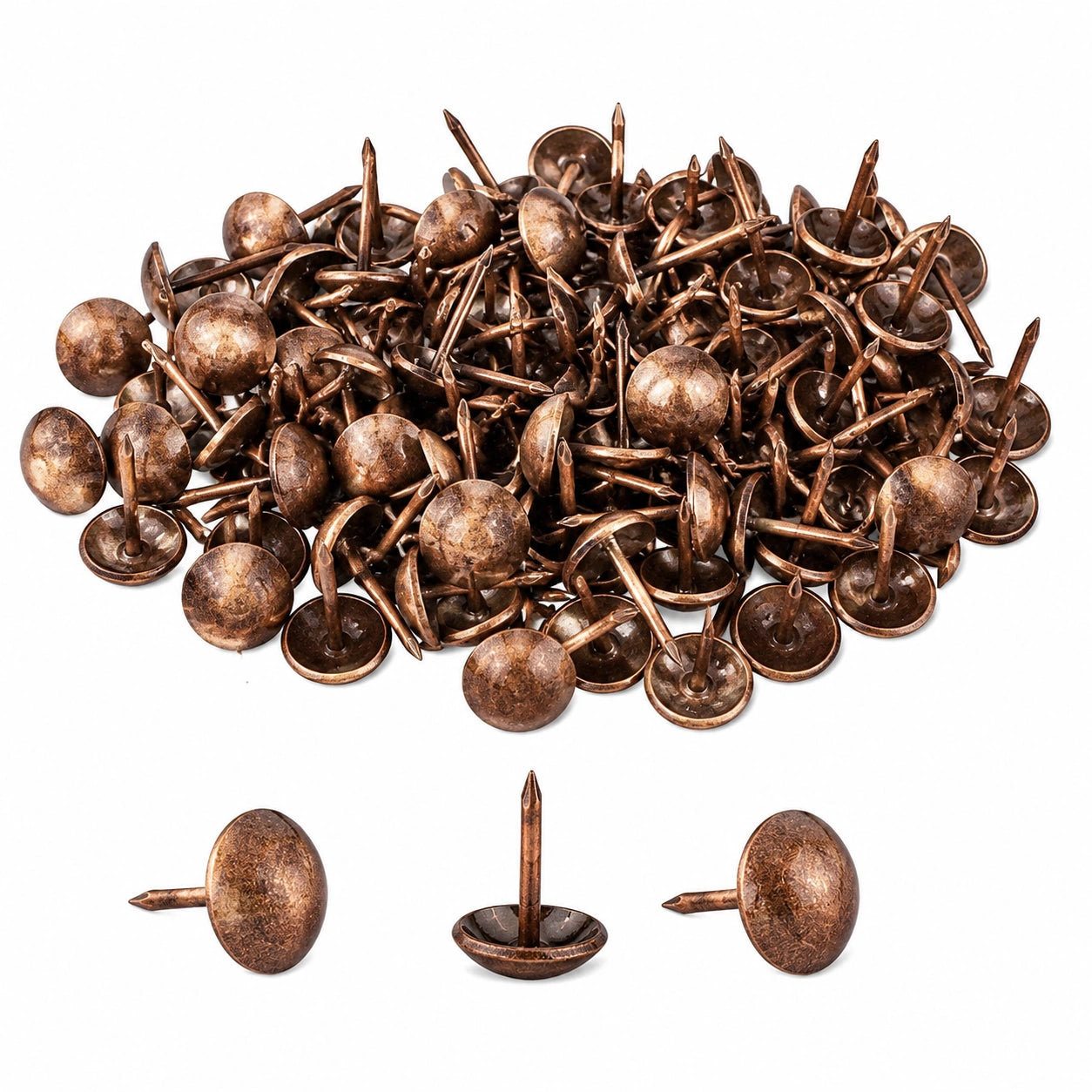 500 Stück Vintage Polsternägel, Bronze Reißzwecken für Möbel, Antike Dekoration 11x17mm