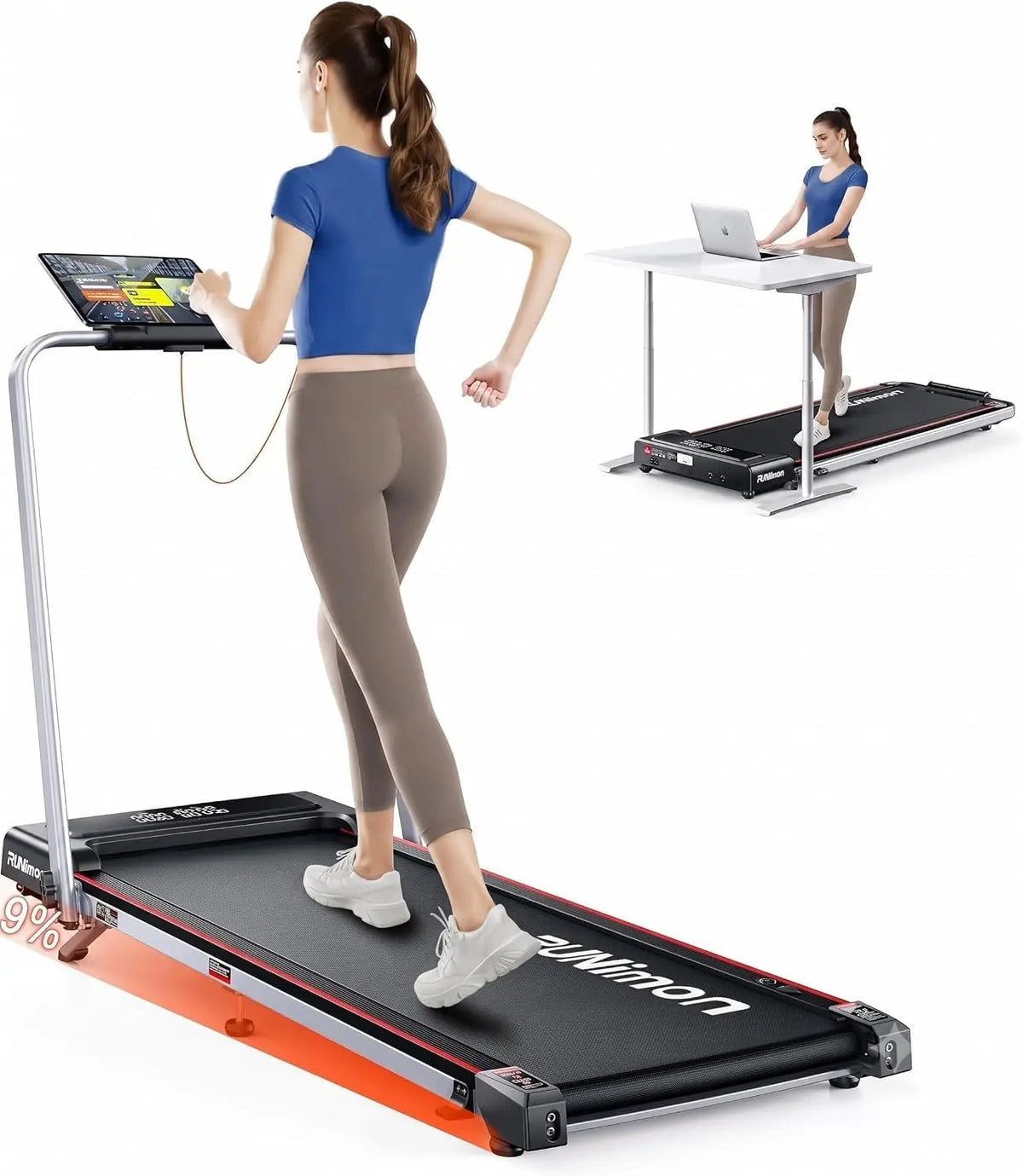 6 IN 1 Laufband für Zuhause Klappbar mit Neigung