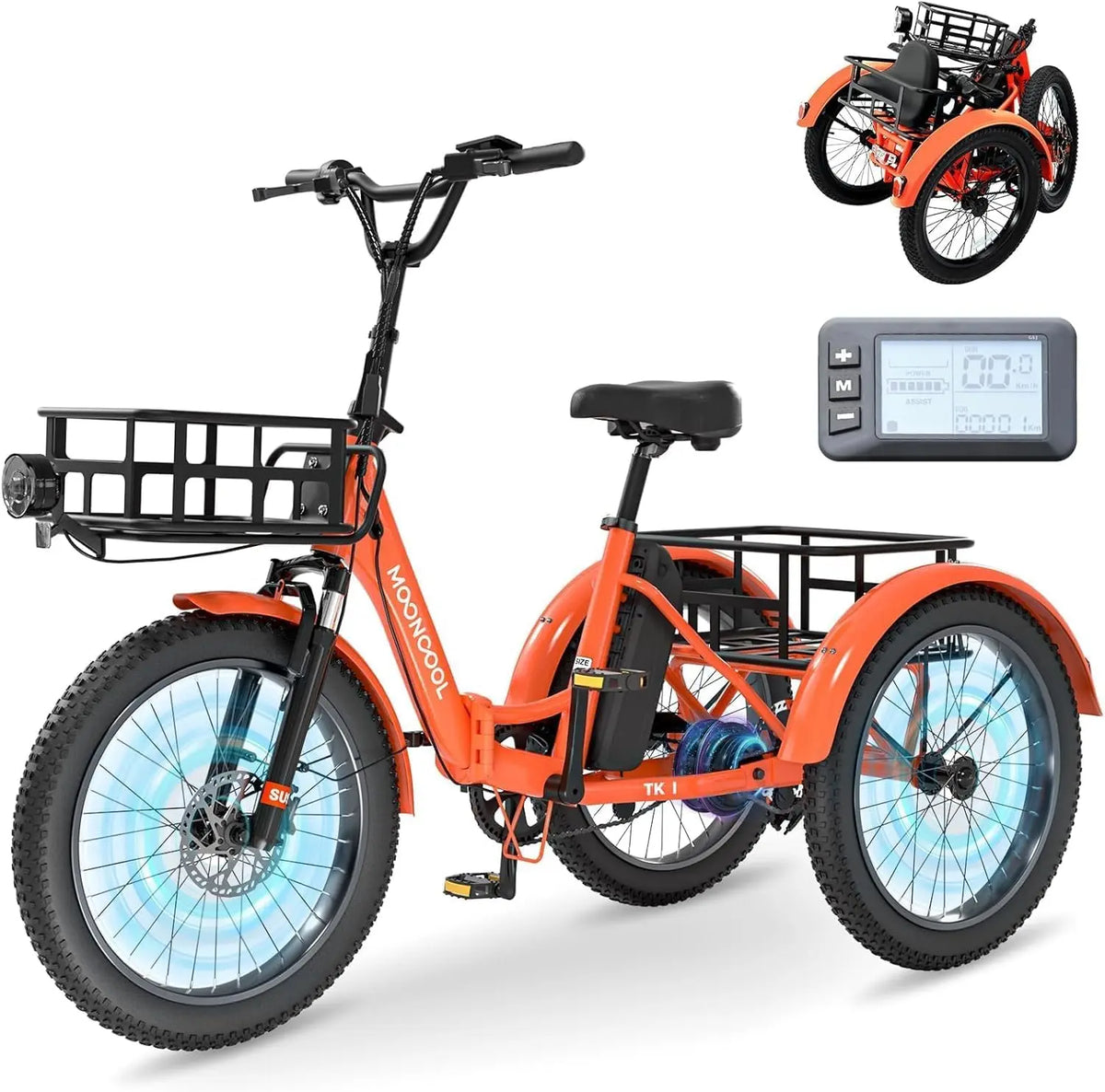 MOONCOOL Fahrrad IP65 36 V 250 W 20 AH mit Display