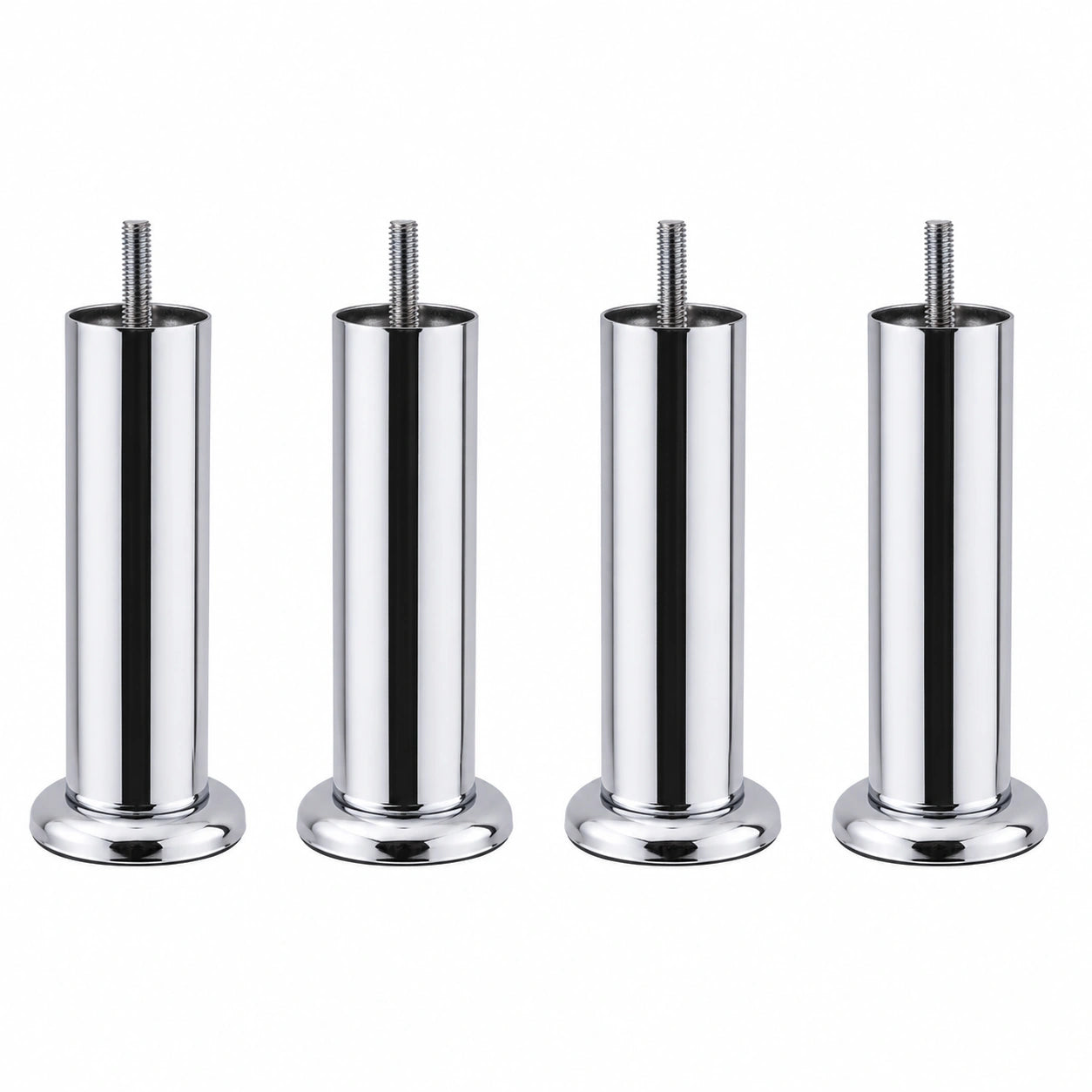 IPEA Möbelbeine ACQUAMARINA 4 Stück - 150 mm Hoch - Elegantes Design für Sofas, Sessel und Schränke - Chromfarbene Eisenbeine